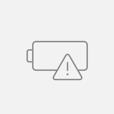 Boş pil satırı simgesi.