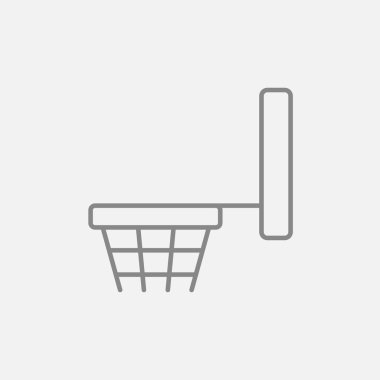 Basketbol potası çizgisi simgesi.