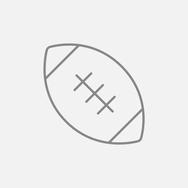 Reugby football ball line icon . — стоковый вектор