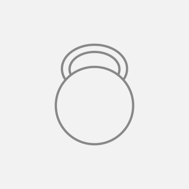 Kettlebell satırı simgesi.