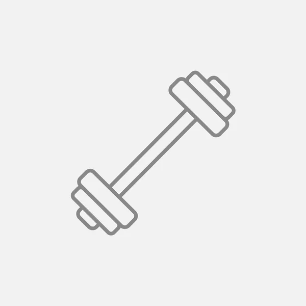 Dumbbell line icon. — Stock Vector