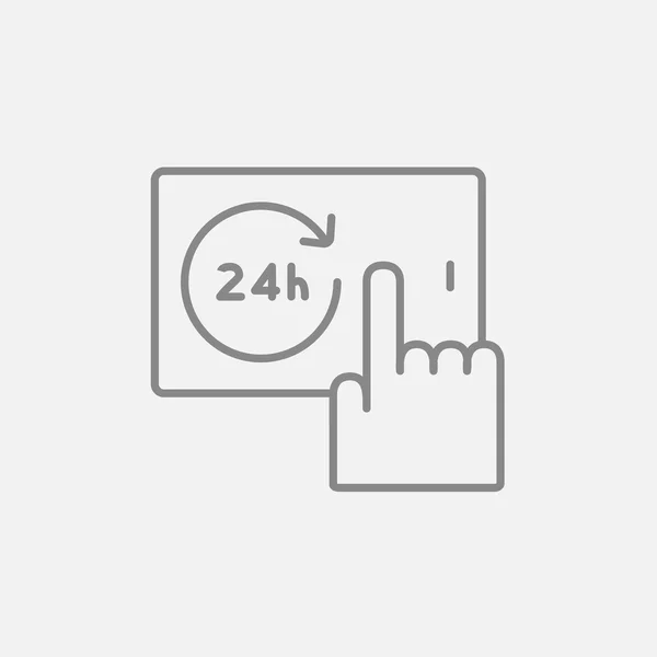 Available around the clock line icon. — Wektor stockowy