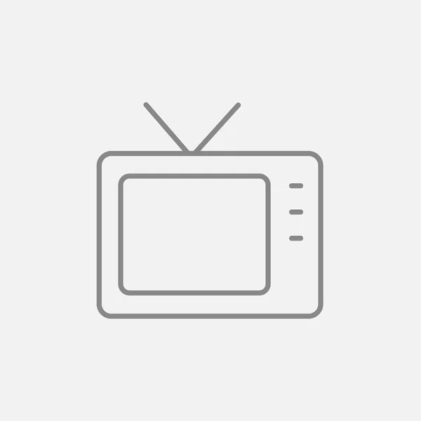 Icono de línea de televisión retro . — Vector de stock