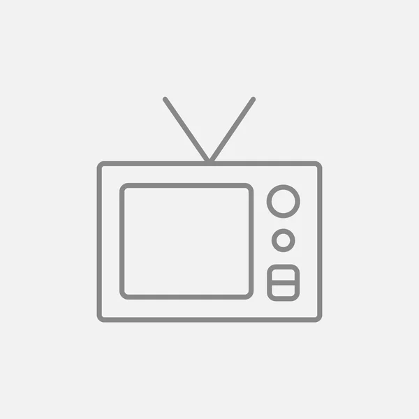 Icono de línea de televisión retro . — Vector de stock