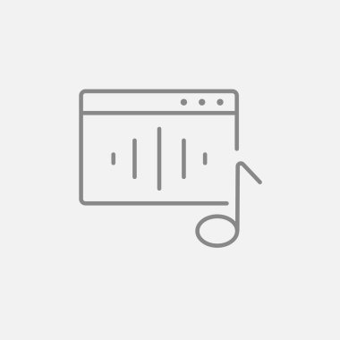 Radyo çizgisi simgesi.