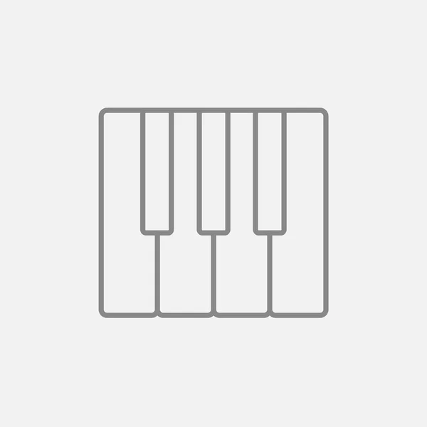 Tasti di pianoforte icona linea . — Vettoriale Stock