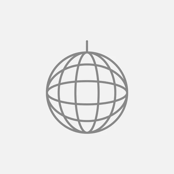 Disco ball line icon. — Stock Vector