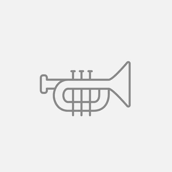 Icône de ligne de trompette . — Image vectorielle
