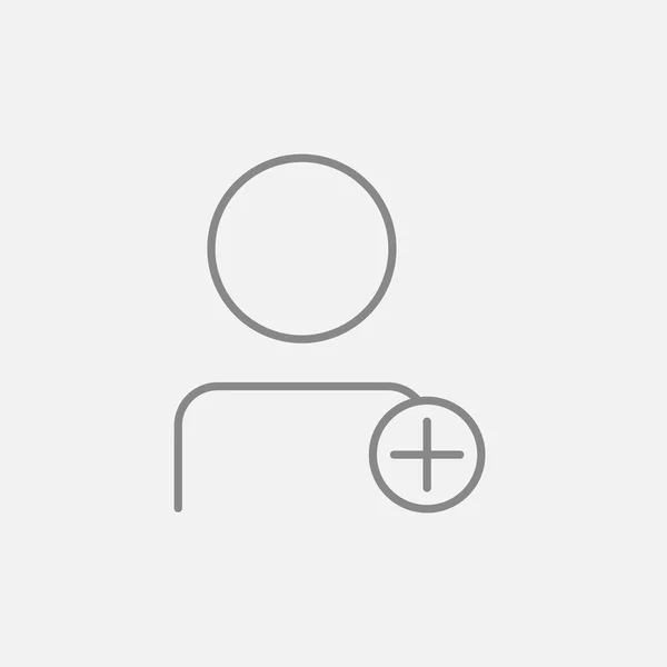 Profil utilisateur avec icône de ligne de signe plus . — Image vectorielle