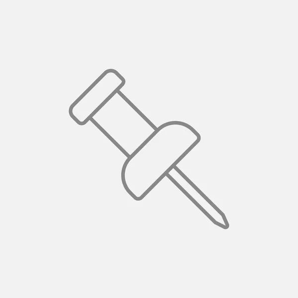 Pushpin line icon. — Stock Vector