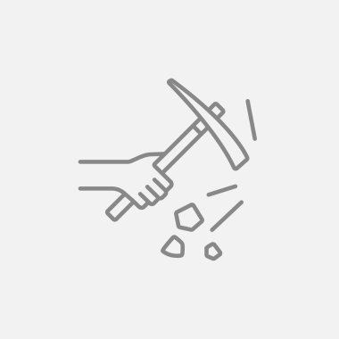 Kazma satırı simgesi kullanarak ele.