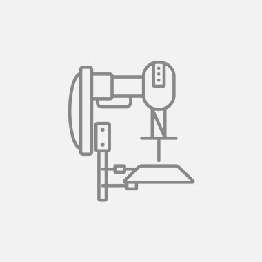 Industrial automated robot line icon.