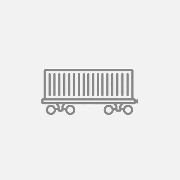 Cargo wagon line icon. — Stock Vector