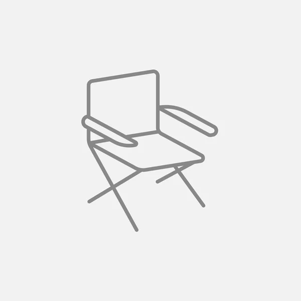 Összecsukható szék sor ikon. — Stock Vector
