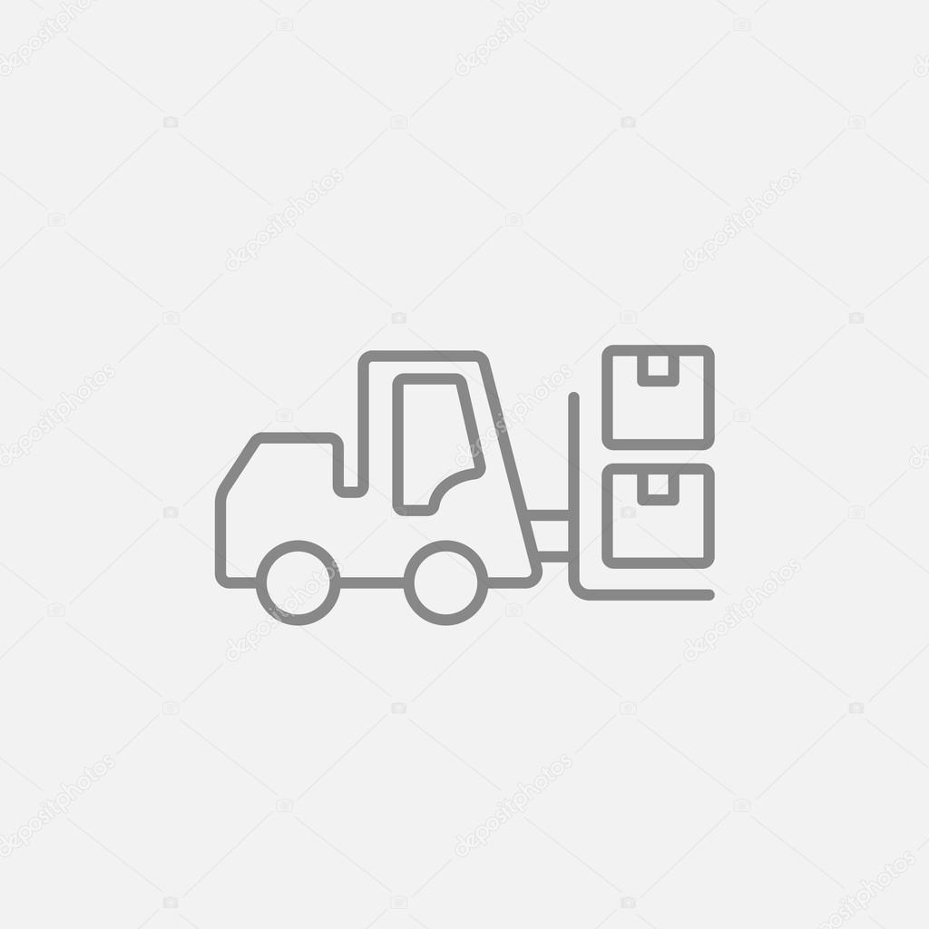 Forklift line icon. Stock Vector Image by ©VisualGeneration 91848076