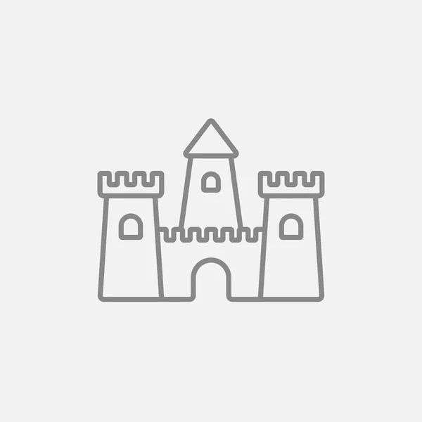 Sandcastle lijn pictogram. — Stockvector