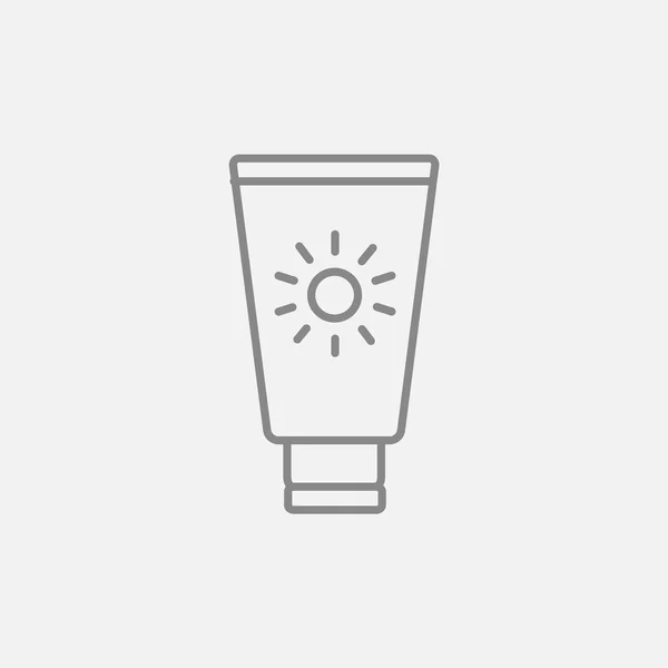 Icona linea di protezione solare. — Vettoriale Stock