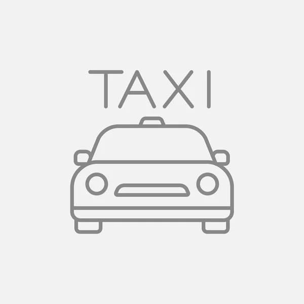 Icona della linea di taxi . — Vettoriale Stock