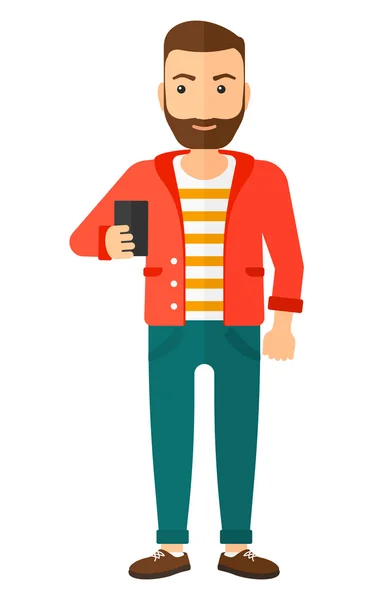 Hombre haciendo selfie. — Vector de stock