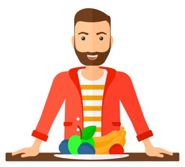 adam sağlıklı gıda ile.