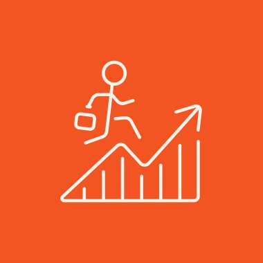 Financial recovery line icon.