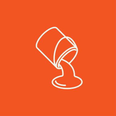 Boya dökme kova satır simgesinden.