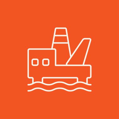 Offshore petrol platformu satırı simgesi.