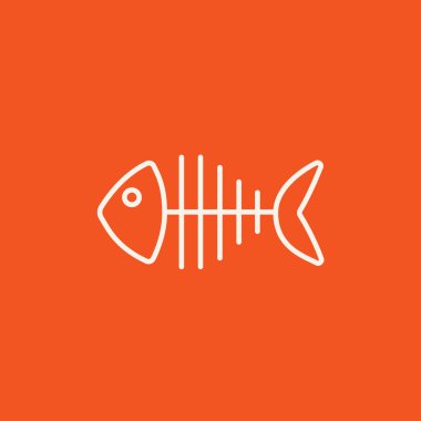 Balık iskelet satırı simgesi.