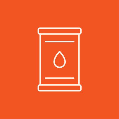 Petrol varili çizgi simgesi.