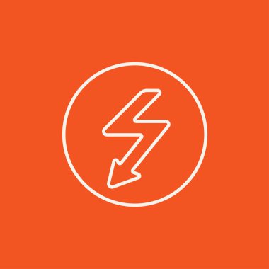 Yıldırım ok aşağı satırı simgesi.