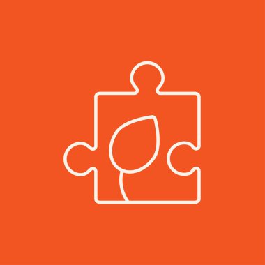 Yaprak satırı simgesi ile bulmaca.