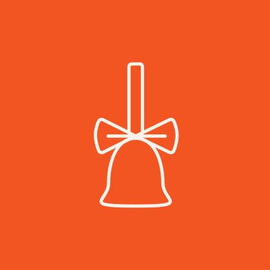 Okul zili ile şerit satırı simgesi.