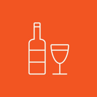 Şişe şarap satırı simgesi.