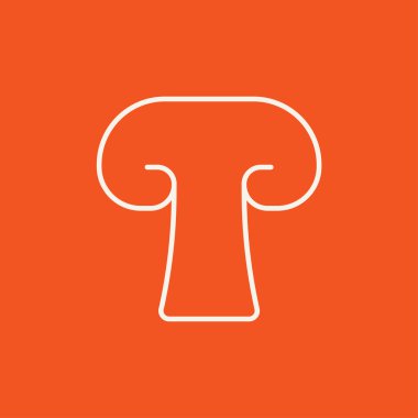 Mantar çizgisi simgesi.