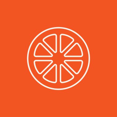 Dilim limon satırı simgesi.