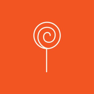 Sarmal lolipop satırı simgesi.