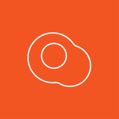 Kızarmış yumurta satırı simgesi.