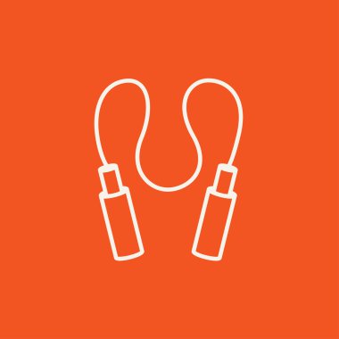 Jumping rope line icon.