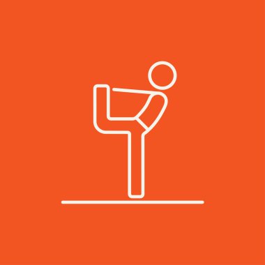 Adam pratik yoga satırı simgesi.