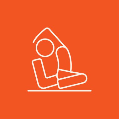 Adam pratik yoga satırı simgesi.