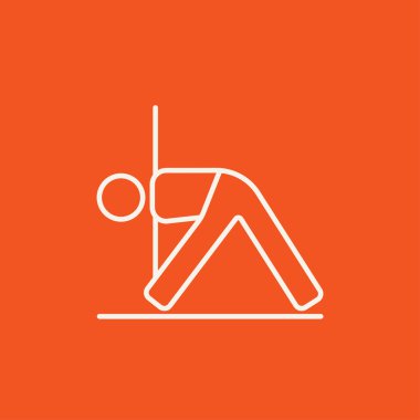 Adam pratik yoga satırı simgesi.