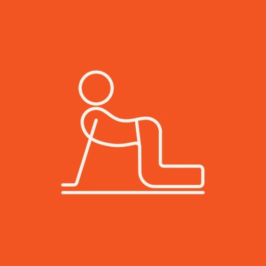 Adam pratik yoga satırı simgesi.