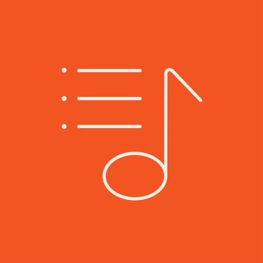 Müzik notu satırı simgesi.