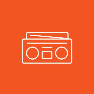 Radyo kaset çalar satırı simgesi.