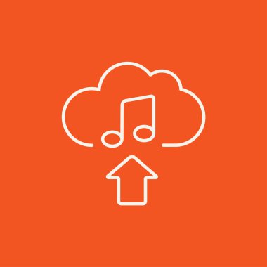 Upload müzik satırı simgesi.