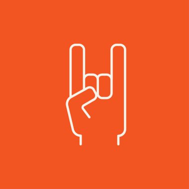 Rock and roll el işareti satırı simgesi.