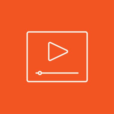 video oynatıcı satırı simgesi.