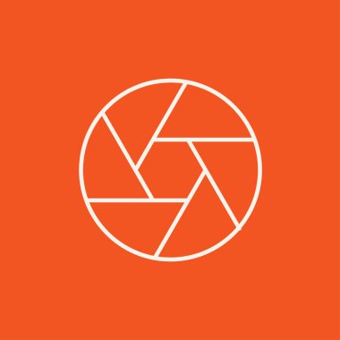 Fotoğraf makinesi obtüratör satırı simgesi.