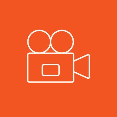 Video kamera çizgi simgesi.