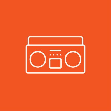 Radyo kaset çalar satırı simgesi.